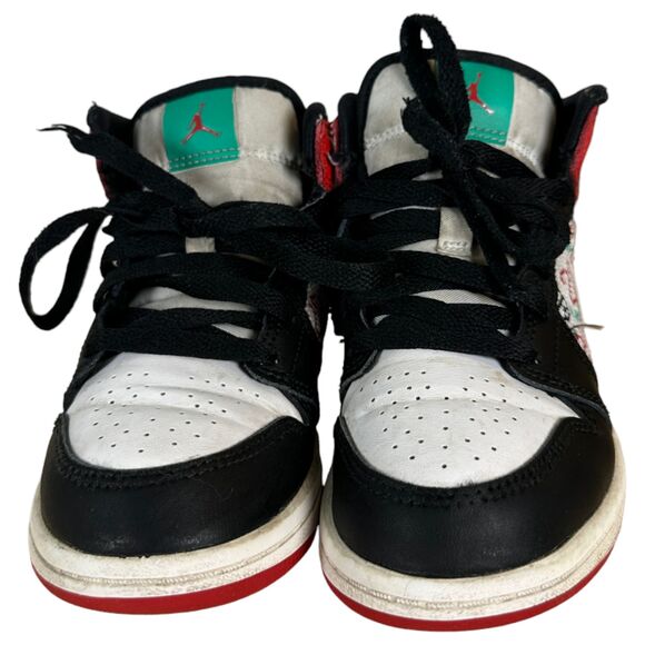 Nike DM1210-150 Air Jordan 1 Mid Ugly Christmas Sweater Youth Size 13C - Picture 4 of 7
